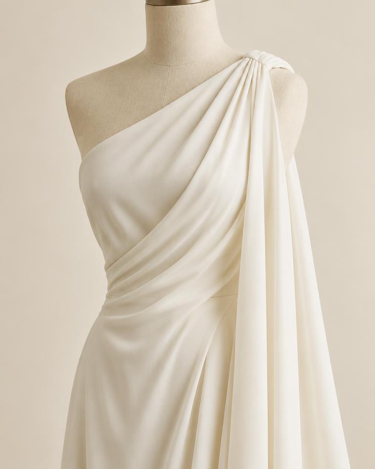 Annah one-shoulder dress — detail