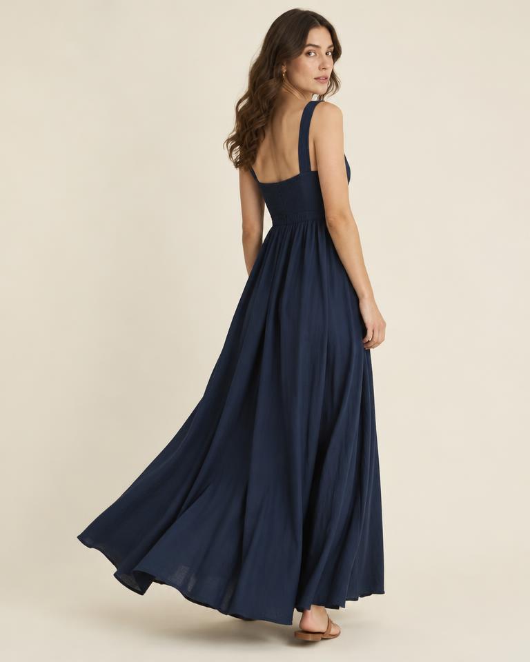 Midnight Cotton maxi dress — detail